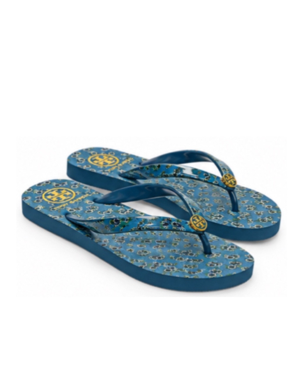 Tory Burch Berries Blue Flip Flops size 8